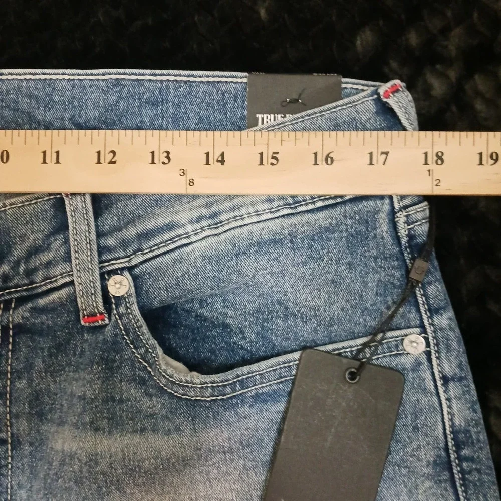 True Religion Jeans Men's Light Delightful Wash Ricky‎ Relaxed Straight Sz 33x34